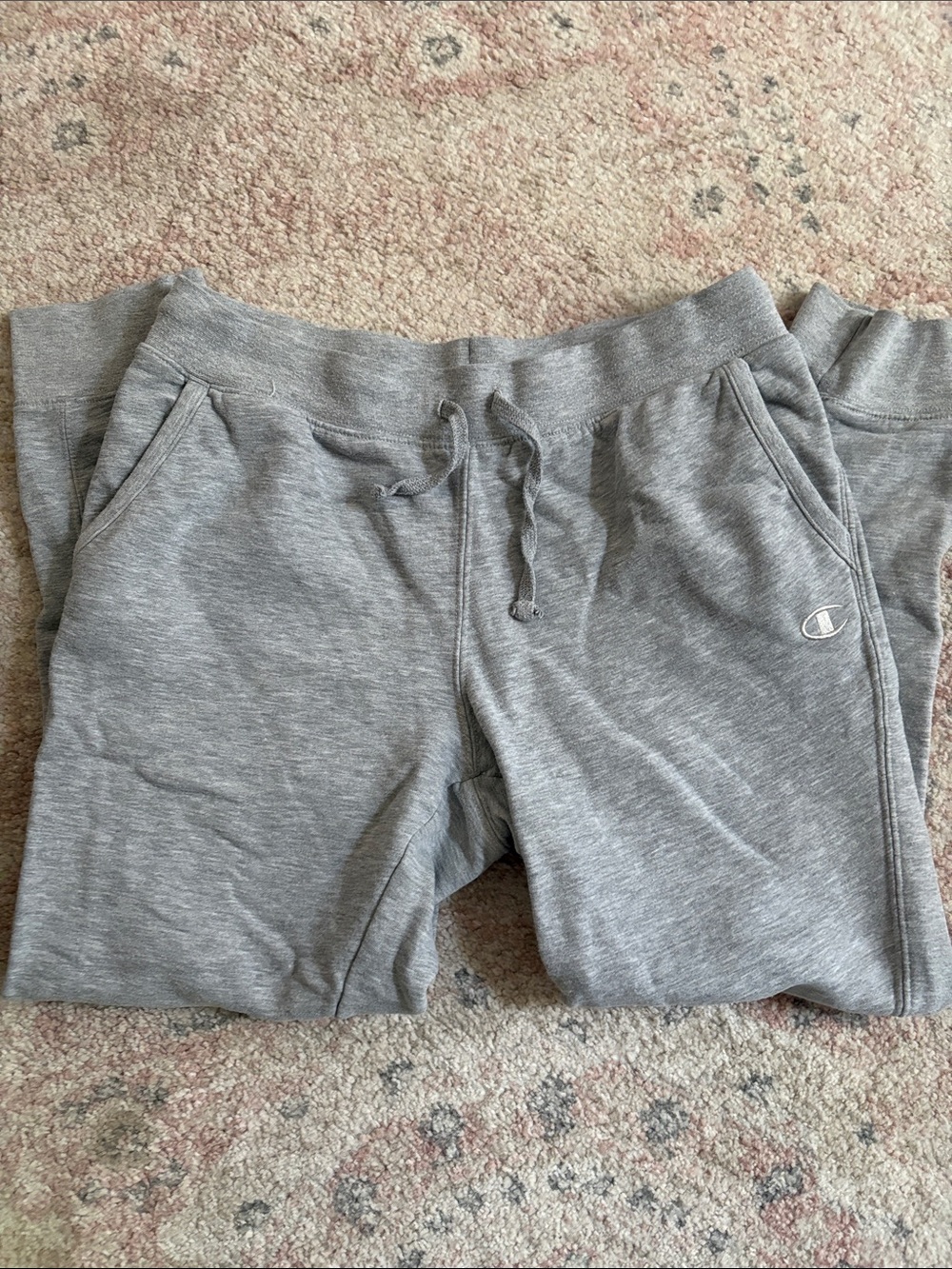 Champion Light Gray Women's Jogger Sweatpants with Drawstring